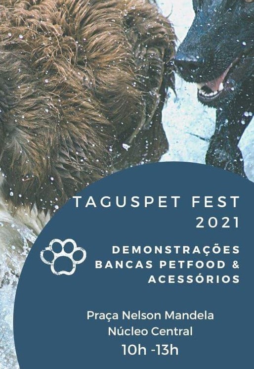 cartaz da 1ªTagusFest, uma feira de rua dedicada aos animais de estimação