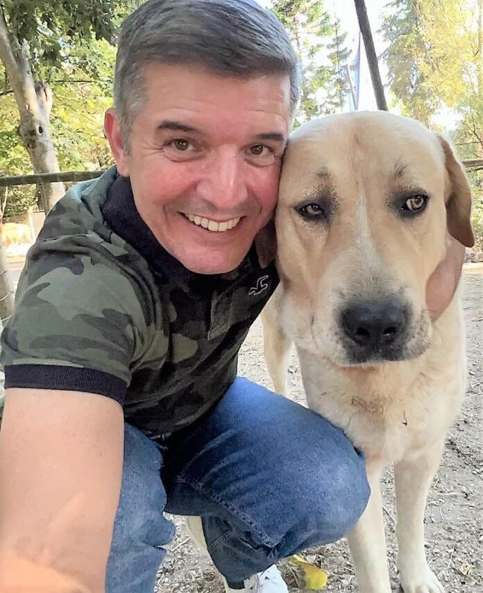 João Baião e o seu cão Alfredo