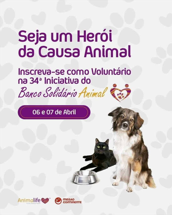 O NAAAS, Núcleo de Apoio aos Animais Abandonados de Sintra pede voluntários para o Banco Solidário animal a realizar dias 6 e 7 de Abril